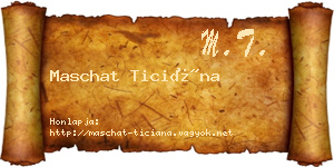 Maschat Ticiána névjegykártya